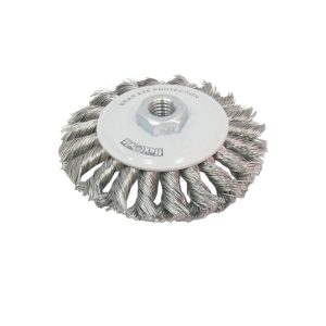 FLEXOVIT Twist Knot Wire Wheel Bevel Brush Inox M14