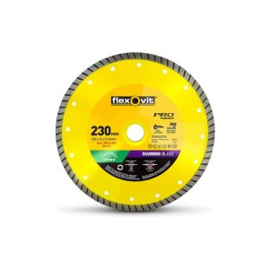FLEXOVIT 230X2.6X10X25/22mm Turbo Diamond Blade for Concrete/Clay Bricks