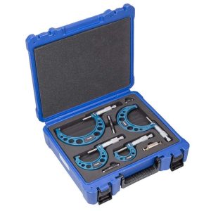 ACCUD 4pc 100mm (4") Metric Outside Micrometer Set