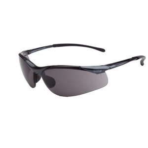 BOLLE Safety Glasses Sidewinder Dark Gun / Platinum Smoke Lens