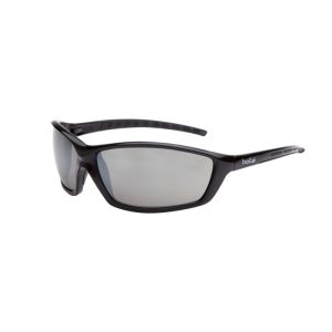 BOLLE Safety Glasses Prowler Gloss Black / Silver Flash Lens