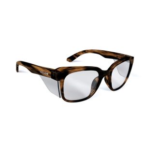 BOLLE STKS 410 Swift Clear Safety Glasses (Brown Tortoise PC Temples/Frame)