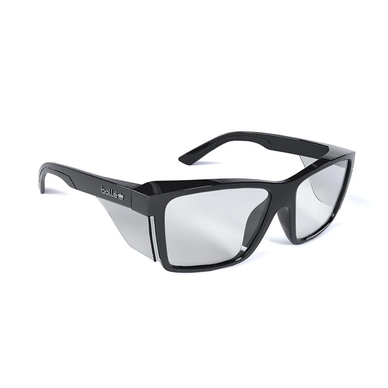 BOLLE STKS 420 Clear Safety Glasses (Black Gloss PC Temples/Frame)