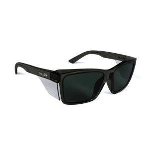 BOLLE STKS 420 Smoke Polarized Safety Glasses (Graphite PC Temples/Frame)