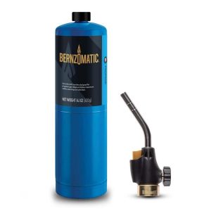 BERNZOMATIC 400g Propane Blue Cylinder With Trigger Start Webbed Flame Torch