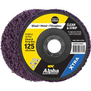 ALPHA Clean & Strip Disc 125mm Purple Ultra XTRA