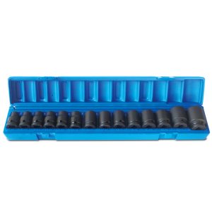 ACTION 14 Pce, 1/2 Dr Metric Standard Impact Socket Set