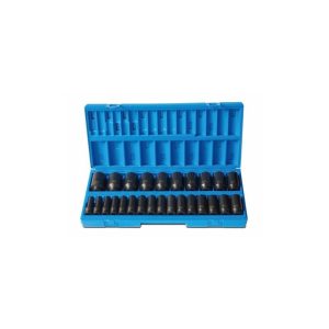 ACTION 1/2" 6 Point Metric Deep Impact 26pc Socket Set