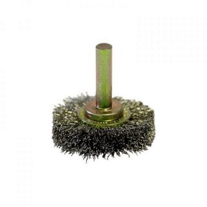 JOSCO Brush Wheel Cr Hs 40x8 6.3mm Spindle 0.25mm Stainless 316