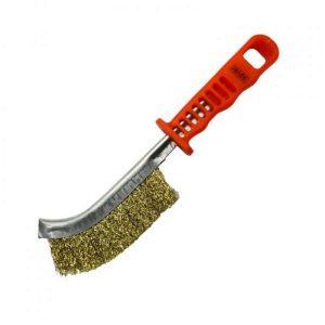 JOSCO Brush Hand Cr Brass Orange Plastic Handle