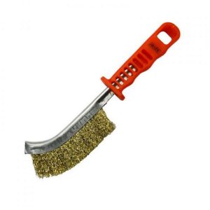 JOSCO Brush Hand Cr Steel Red Plastic Handle