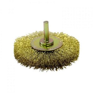 JOSCO Brush Wheel Cr Hs 80x15 6mm Spindle 0.25mm Brass