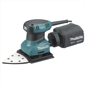 MAKITA Finishing Sander, Dustless, Hook & Loop, 200W, Carry Case &