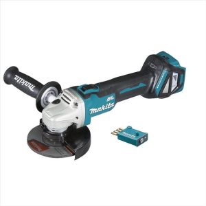 MAKITA 18V Brushless Aws 125mm Angle Grinder, Slide Switch, Variable Speed, Kick Back Detection - Tool Only