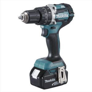 MAKITA 18V Compact Brushless Heavy Duty Hammer Driver Drill Kit - Includes 2 X 5.0Ah Batteries, Rapid Charger & Carry Case