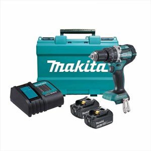 MAKITA 18V Compact Brushless Heavy Duty Hammer Driver Drill Kit - Includes 2 X 3.0Ah Batteries, Charger & Carry Case