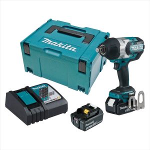 MAKITA 18V Premium Brushless 3/4" Impact Wrench Kit - Includes 2 X 5.0Ah Batteries, Rapid Charger & Carry Case