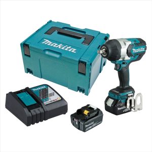 MAKITA Mobile Brushless 1/2" Impact Wrench, 18V Li-Ion, 2 X 5.0Ah Battery