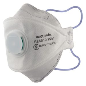 MAXISAFE 3-Panel Flat Fold Respirator With Valve, Box of 20