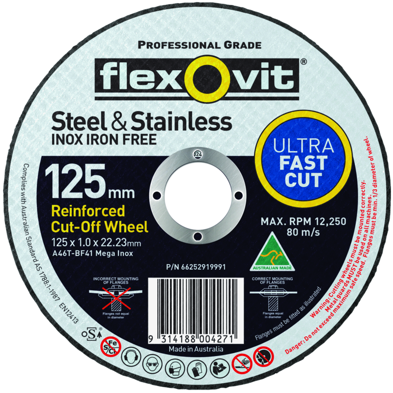 FLEXOVIT 180X1.6X22.2mm A46T-Bf41 Mega Inox Cut-Off