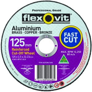 FLEXOVIT 125X2.5X22.2mm Fh38 Aluminium Cut-Off