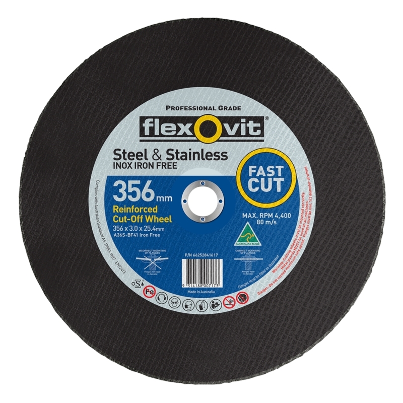 FLEXOVIT Steel & Stainless Cut Off Disc 356 x 3.0mm