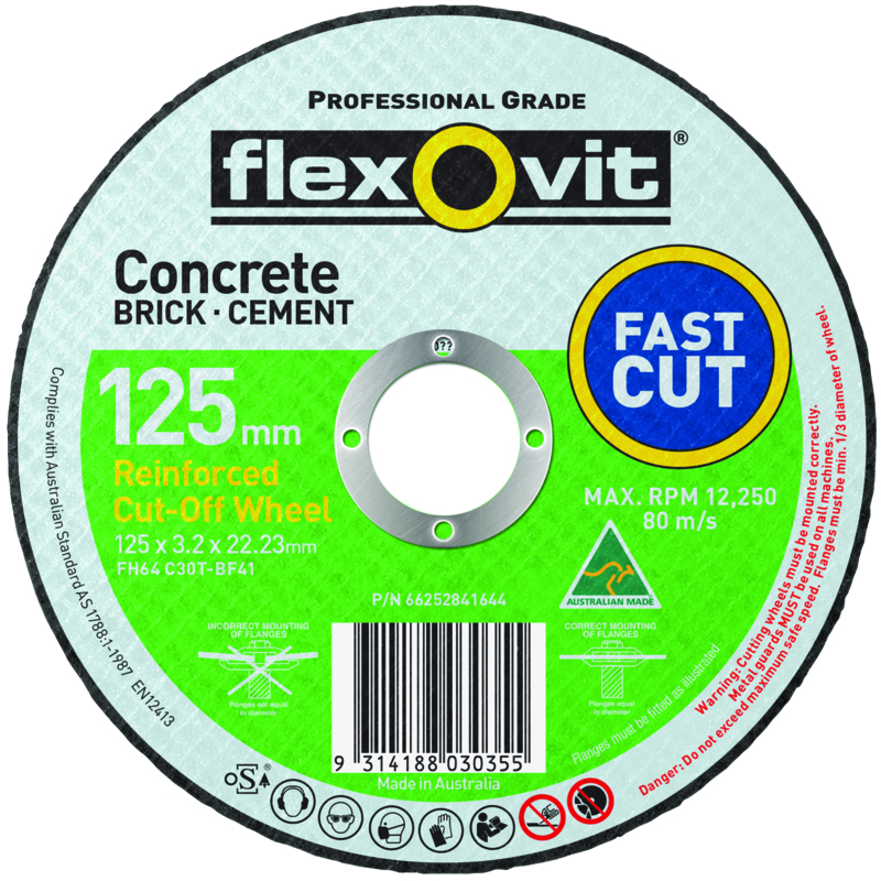 FLEXOVIT 115X3.2X22.2mm Fh64 Masonry Cut-Off