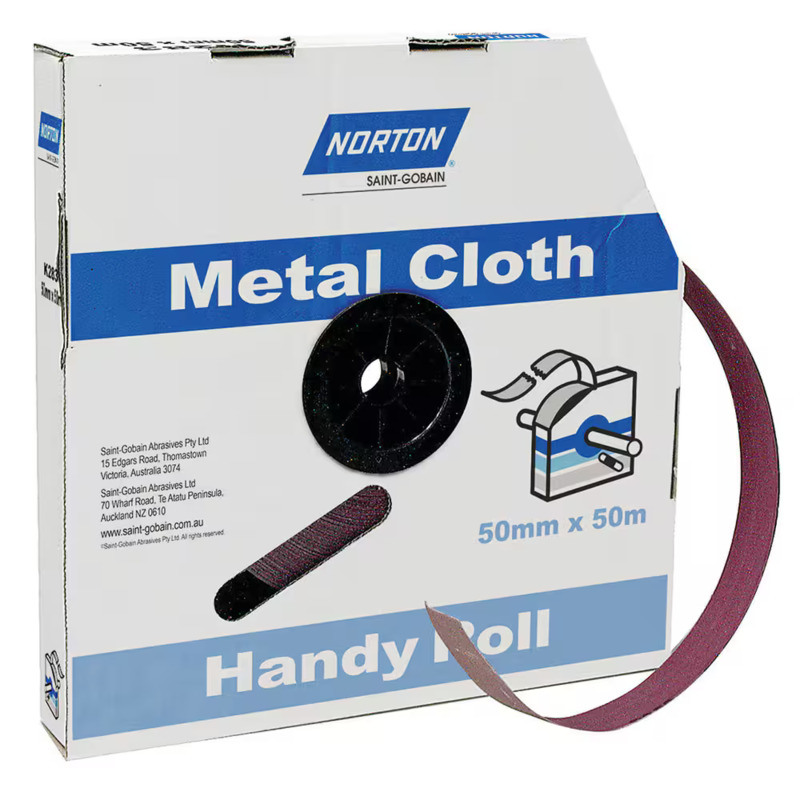 NORTON 50mm x 50m Metal Cloth Sanding Roll 150 Grit