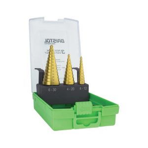 BRISTOL Step Drill Set 3 Piece Straight Flute | 4-12, 4-20, 6-30mm