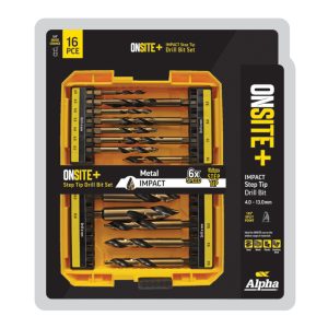 ALPHA Onsite+ Step Tip Drill Bit Set | 16 Pc