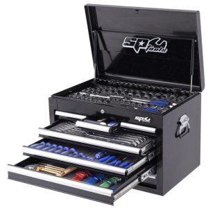 SP TOOLS Toolkit 254Pc Metric/Sae - Black 7 Drawer Custom
