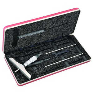 STARRETT Depth Gauge 0-75MM Range 100MM Base 3 Rods Case
