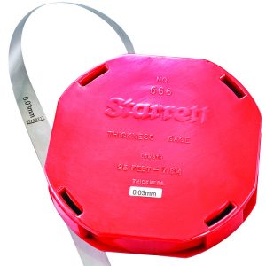 STARRETT Thickness Gauge Stock .03MM 7.6M Roll Dispenser Case