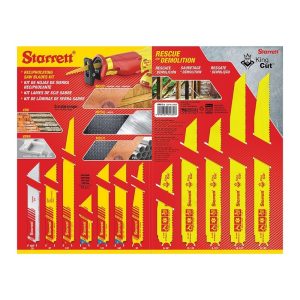 STARRETT Reciprocating Saw Rescue & Demolition Blade 12pc Set