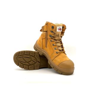 COUGAR Bundaberg 8" Wheat Lace Up Side Zip With Scuff Cap Composite Toe - Size 14