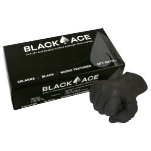 MAXISAFE Black Ace Disposable Nitrile Gloves - XL, 100 Per Box
