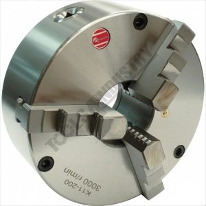 TOOLS 4 INDUSTRY Lathe Chuck 200Mm 3 Jaw Bolt Throught From Front